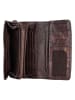 Bellicci Leder-Geldbörse "Eliza" in Dunkelbraun - (B)18 x (H)9 x (T)4,5 cm