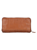 Bellicci Skórzany portfel "Eleanor" w kolorze jasnobrązowym - 19,5 x 9,5 x 2,5 cm