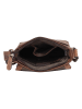 SPARWELL Leren schoudertas "Bruno" bruin - (B)18,5 x (H)21 x (D)5,5 cm