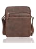 SPARWELL Leren schoudertas "Brody" bruin - (B)20,5 x (H)24 x (D)6,5 cm