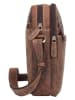 SPARWELL Leder-Umhängetasche "Brody" in Braun - (B)20,5 x (H)24 x (T)6,5 cm