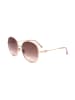 Jimmy Choo Damen-Sonnenbrille in Gold/ Braun