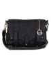 Mia Tomazzi Leder-Umhängetasche "Cinisello" in Dunkelblau - (B)24 x (H)22 x (T)11 cm
