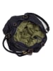 Mia Tomazzi Leder-Schultertasche "Comasina" in Schwarz - (B)35 x (H)30 x (T)9 cm