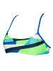 Arena Biustonosz bikini w kolorze niebiesko-zielono-czarnym