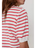 NÜMPH Sweter "Nunicole" w kolorze biało-czerwonym