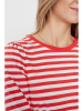 NÜMPH Koszulka "Nudizzy" w kolorze czerwono-białym