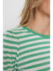NÜMPH Koszulka "Nudizzy" w kolorze zielono-białym