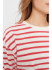NÜMPH Sweatshirt "Numyra" crème/rood