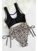 Angelsin Badeanzug in Beige/ Schwarz