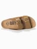 BAYTON Leren slippers "Atlas" lichtbruin