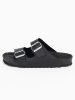 BAYTON Leren slippers "Atlas" zwart