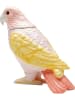 Kare Decoratieve opbergpot "Exotic Bird" lichtroze/geel - (H)23 cm