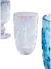 Kare 6-delige set: waterglazen "Ice Flowers" meerkleurig - (H)14 x Ø 8 cm