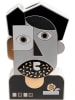 Kare Vaas "Abstract Gentleman" zwart/grijs - (B)25 x (H)42,5 x (D)9 cm