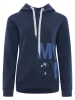 Zwillingsherz Hoodie "Pailette Moin" donkerblauw