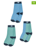 finkid 3-delige set: sokken "Sukat Kolme" blauw/groen