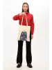 BAGmori Schultertasche in Creme - (B)35 x (H)40 x (T)8 cm