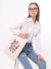 BAGmori Schultertasche in Creme - (B)35 x (H)40 x (T)8 cm