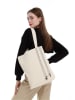 BAGmori Schultertasche in Creme - (B)35 x (H)40 x (T)8 cm