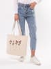 Lucky Bees Shopper bag w kolorze kremowym - 47 x 36 x 8 cm