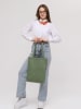 MORI Schultertasche in Grün - (B)35 x (H)40 x (T)8 cm
