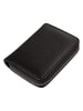 MORI Leder-Kartenetui in Schwarz - (B)11 x (H)8 x (T)2 cm