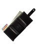 MORI Leren portemonnee zwart - (B)10 x (H)7 x (D)2 cm