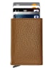 MORI Leder-Geldbörse in Hellbraun - (B)9 x (H)6 x (T)2 cm