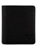 BAGmori Leder-Geldbörse in Schwarz - (B)10 x (H)9 x (T)2 cm