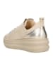 Wojas Skórzane sneakersy w kolorze złoto-beżowym