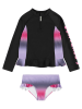 Converse 2tlg. Badeoutfit in Schwarz/ Lila