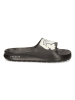 Lacoste Pantoletten in Schwarz/ Weiß