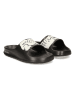 Lacoste Pantoletten in Schwarz/ Weiß