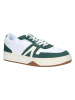 Lacoste Leder-Sneakers in Weiß/ Grün