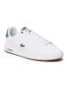 Lacoste Leren sneakers wit/groen