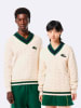 Lacoste Sweter w kolorze beżowo-granatowo-zielonym