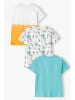 Minoti 3-delige set: shirts turquoise/wit
