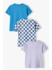 Minoti 3-delige set: shirts blauw/paars