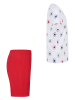 Converse 2-delige outfit rood/wit