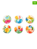 Trendy Kitchen by EXCÉLSA Podkładki (6 szt.) "Blooming" ze wzorem - Ø 10,5 cm