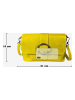Mila Blu Skórzana torebka "Ginestra" w kolorze żółtym - 21 x 16 x 7 cm