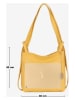 Anna Morellini Leren schoudertas geel - (B)30 x (H)30 x (D)10 cm