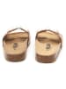 billowy Leren slippers lichtbruin