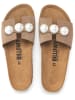billowy Leren slippers bruin
