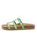 billowy Leren slippers groen