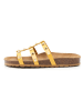 billowy Leren slippers geel