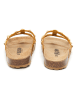 billowy Leren slippers geel