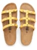 billowy Leren slippers geel