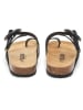 billowy Leren teenslippers zwart